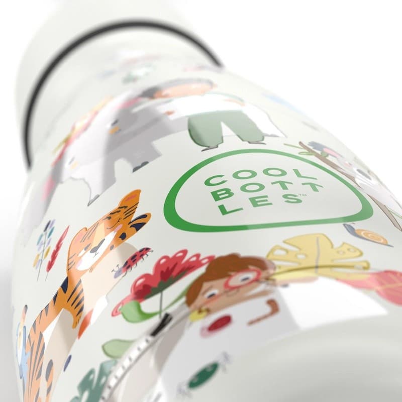 Dětská nerezová termolahev COOL BOTTLES Kids Curious Explorers třívrstvá 350ml NEW - náhled 4