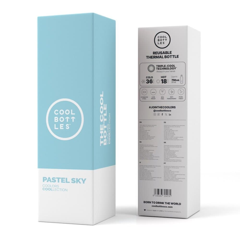 Nerezová termolahev COOL BOTTLES Pastel Sky třívrstvá 750 ml - náhled 4