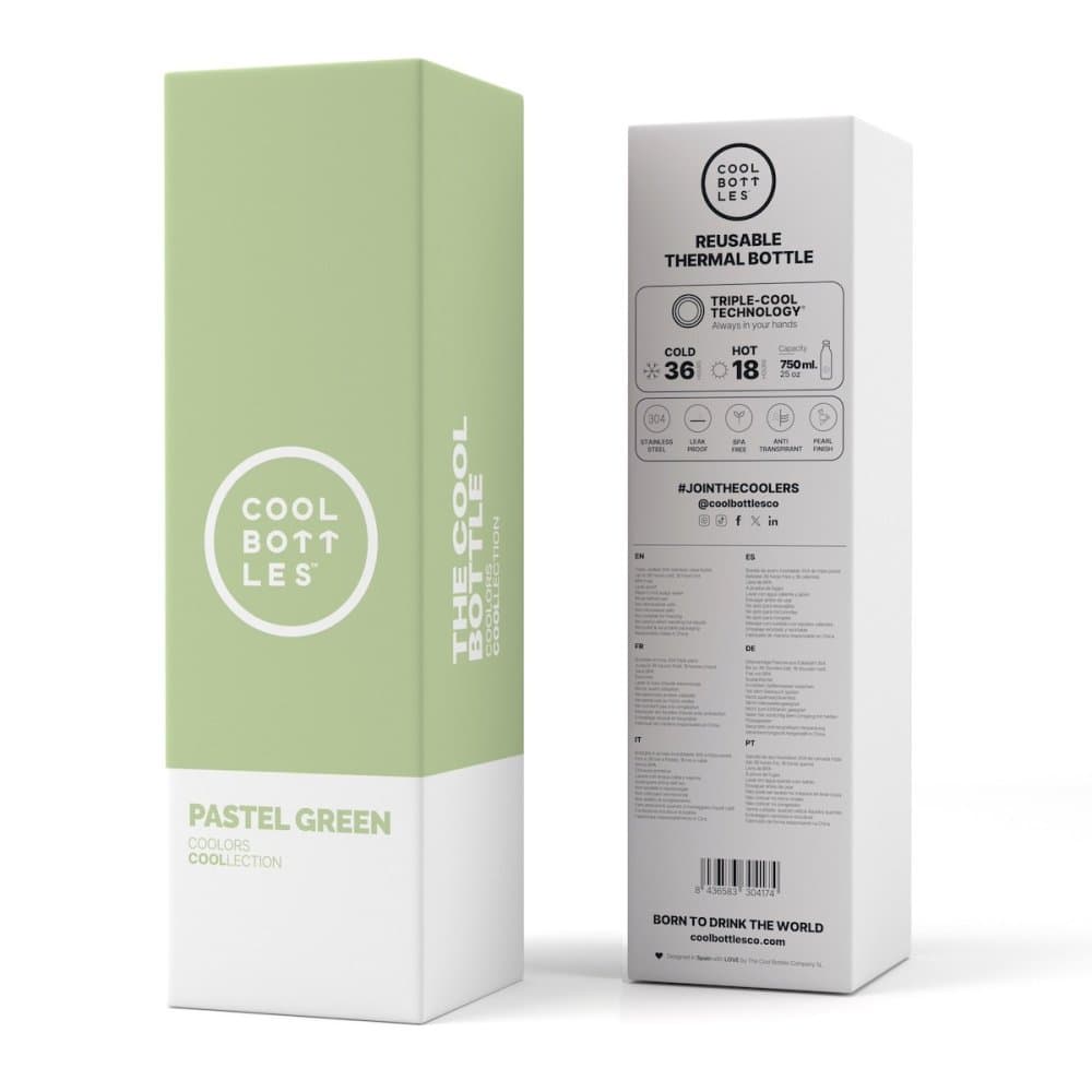 Nerezová termolahev COOL BOTTLES Pastel Green třívrstvá 750 ml - náhled 4