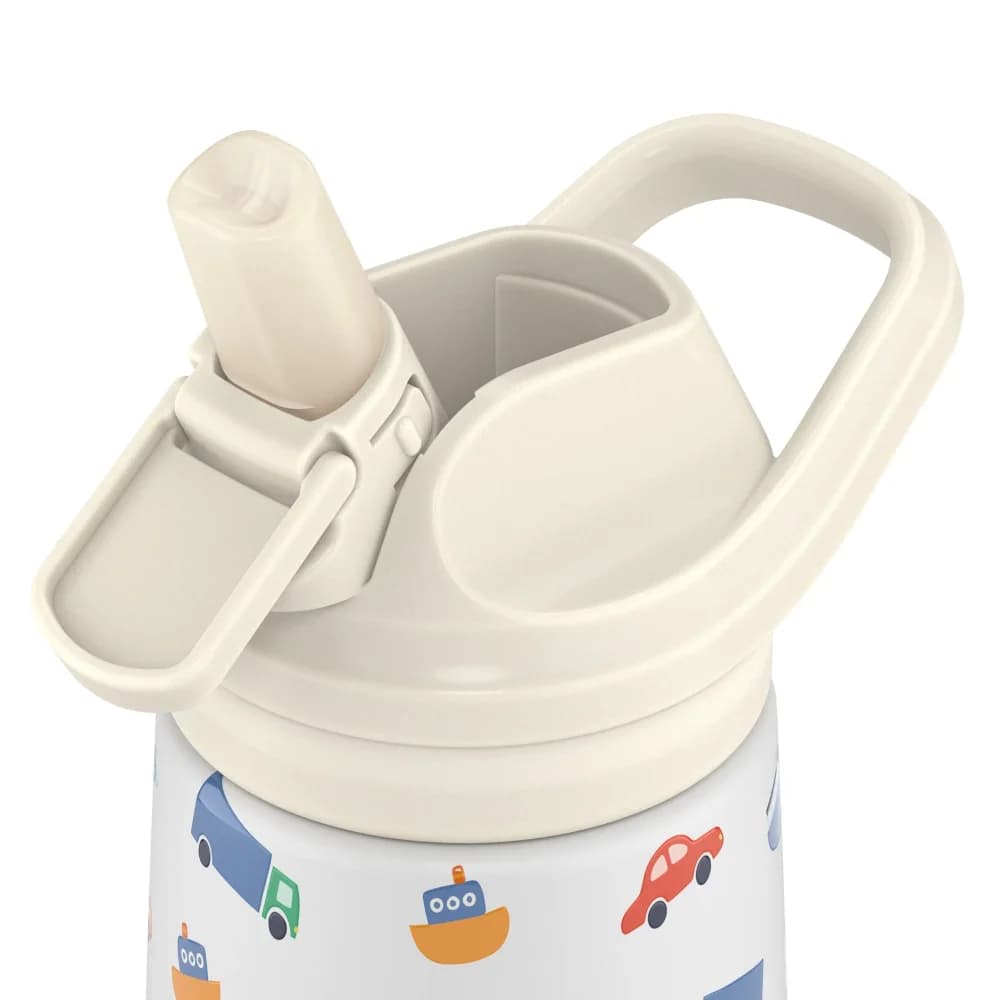 Dětská nerezová termoláhev COOL BOTTLES Kiddie Little Wheels 350 ml 3D - náhled 4