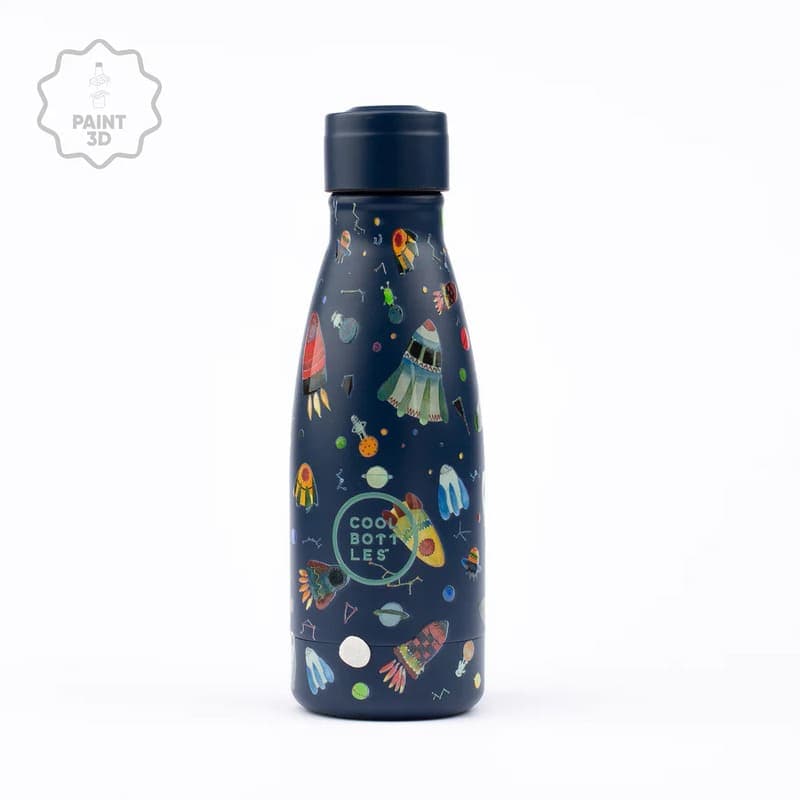 Dětská nerezová termolahev COOL BOTTLES Kids Space Rockets třívrstvá 260ml NEW - náhled 3