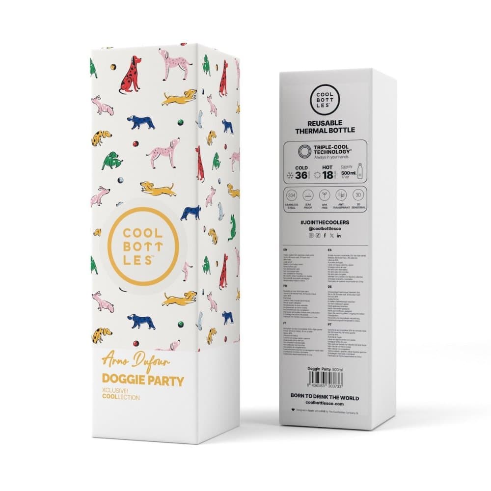 Nerezová termolahev Cool Bottles XClusive! Doggie Party třívrstvá 500 ml - náhled 4