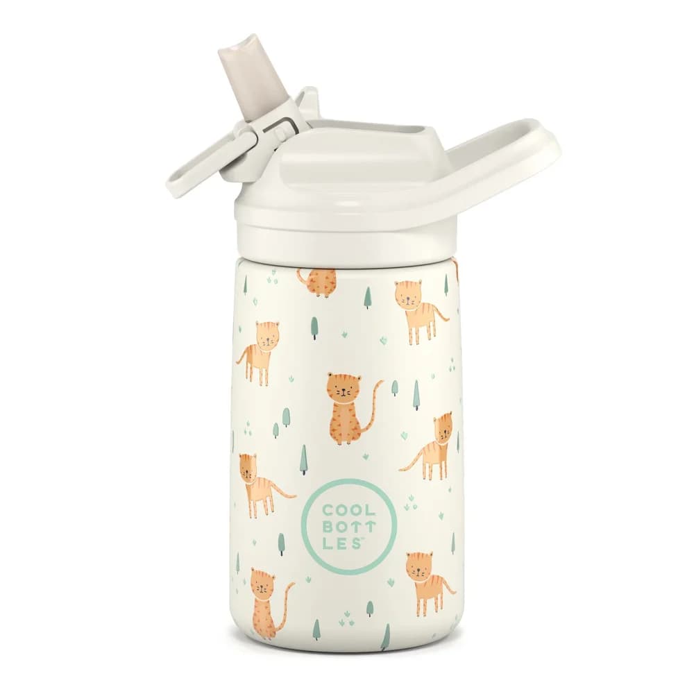 Dětská nerezová termoláhev COOL BOTTLES Kiddie Whisker Kittens 350 ml 3D