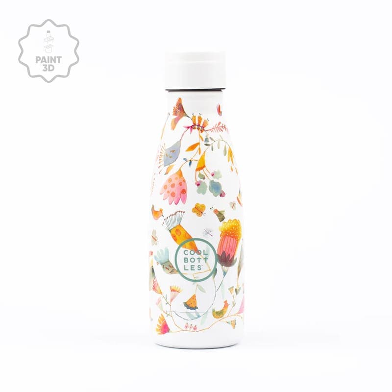 Dětská nerezová termolahev COOL BOTTLES Kids Spring Flowers třívrstvá 260ml NEW - náhled 2
