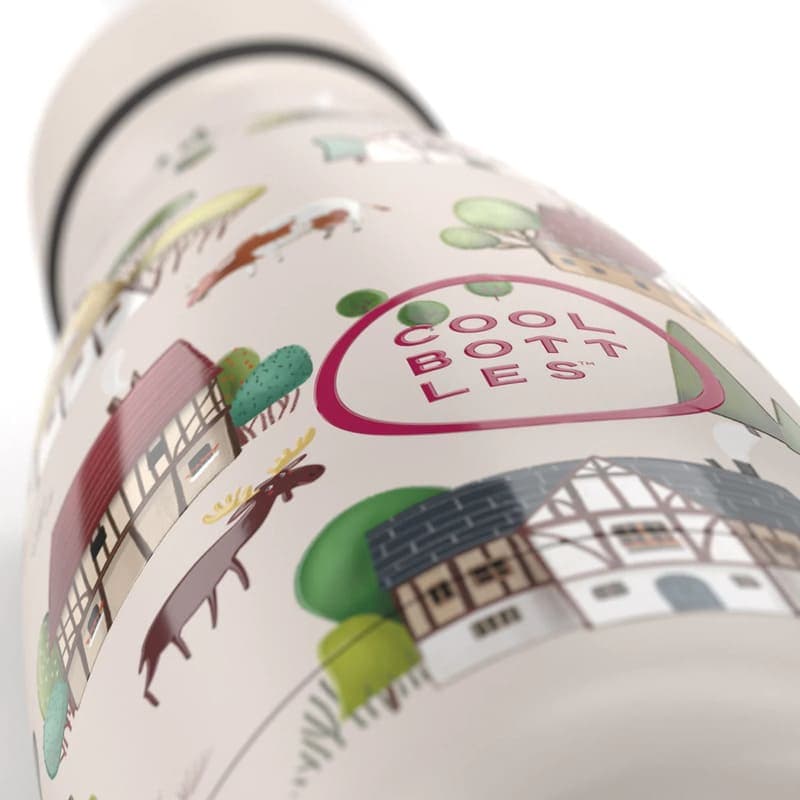 Dětská nerezová termolahev COOL BOTTLES Kids Tudor Village třívrstvá 350ml NEW - náhled 4