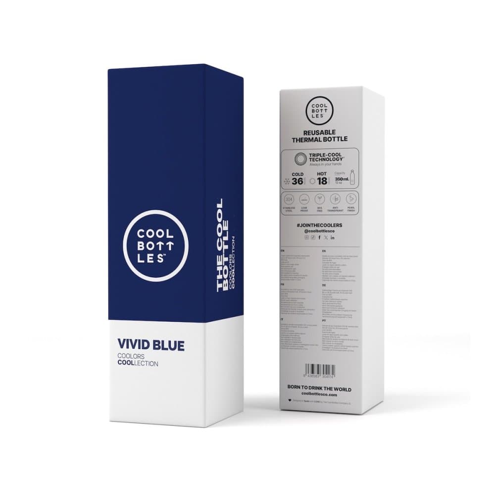 Nerezová termolahev COOL BOTTLES Vivid Blue třívrstvá 350 ml - náhled 4
