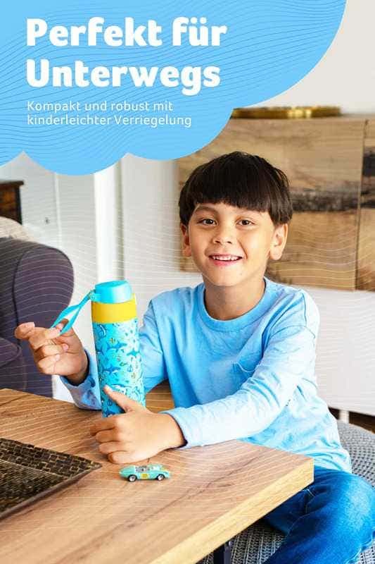 Dětská nerezová termoláhev JARLSON MALI Žraloci 500 ml - náhled 4
