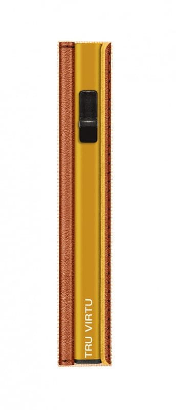 Kožená peněženka Tru Virtu CLICK & SLIDE Strap Edge - Caramba brown Sahara/Gold - náhled 2