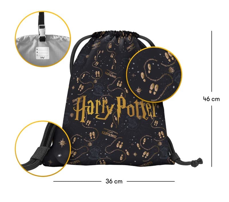 BAAGL Školní sáček na obuv Harry Potter Pobertův plánek - náhled 3