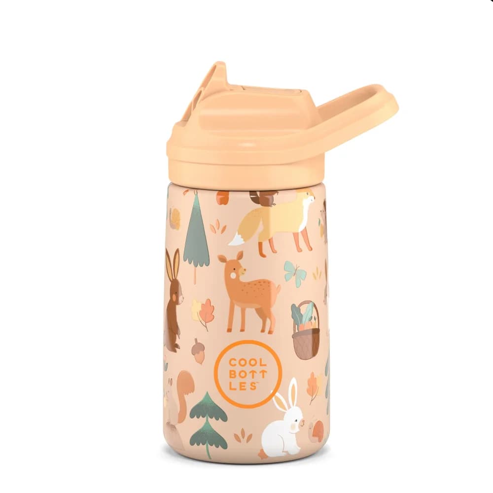 Dětská nerezová termoláhev COOL BOTTLES Kiddie Woodland Buddies 350 ml 3D - náhled 2