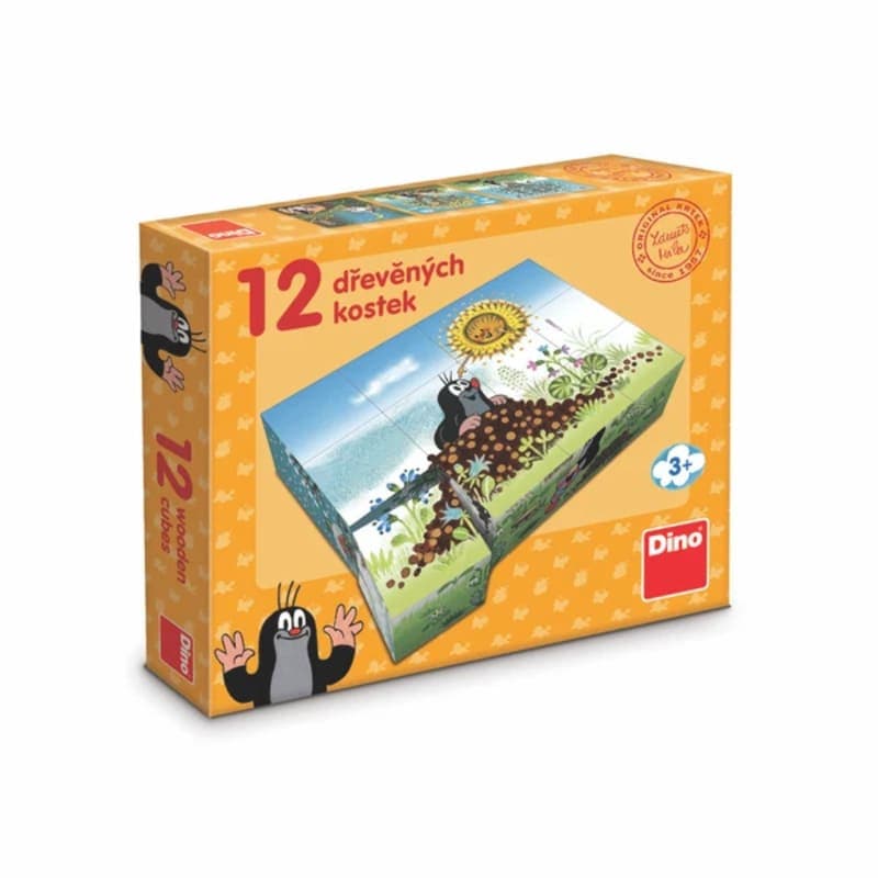Dřevěné licenční kostky Krtkův rok - 12 kostek - náhled 3