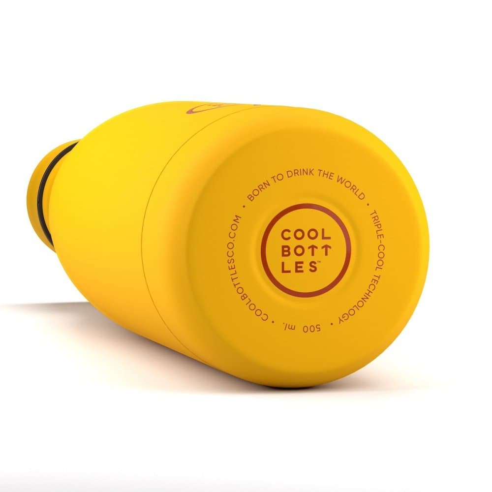 Nerezová termolahev COOL BOTTLES Vivid Yellow třívrstvá 500 ml - náhled 3