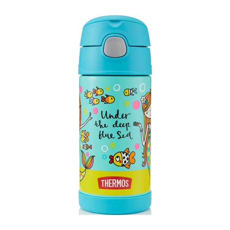 Thermos Funtainer dětská termoska s brčkem 355 ml - mořská panna
