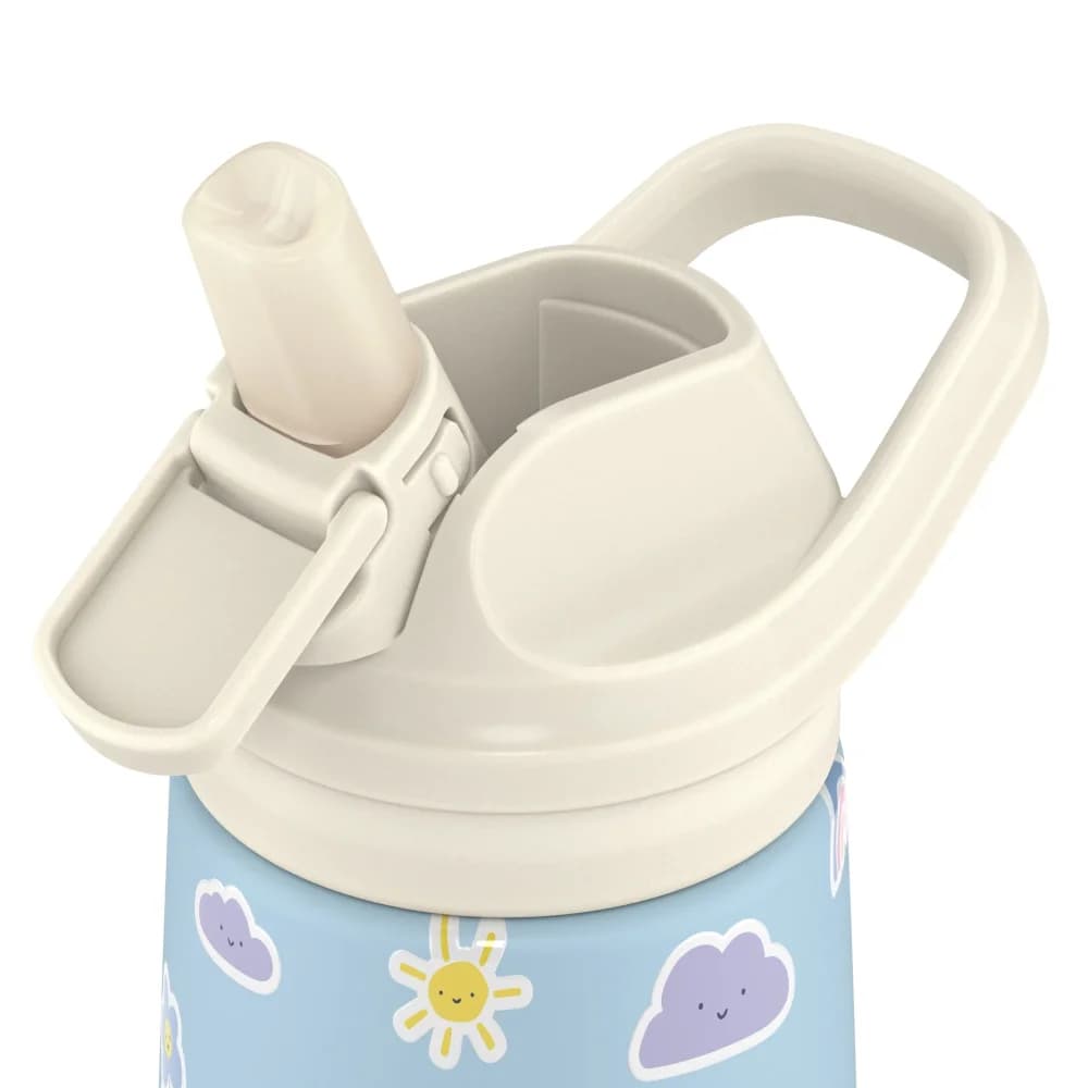 Dětská nerezová termoláhev COOL BOTTLES Kiddie Rainbow Clouds 350 ml 3D - náhled 3