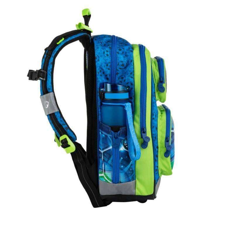 Školní batoh BAGMASTER GEN 20 B BLUE/GREEN/BLACK - fotbalista - náhled 4