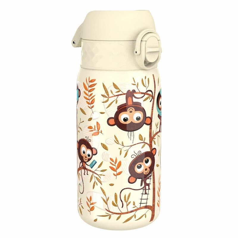 Nerezová láhev na pití ion8 Leak Proof Monkeys 350 ml