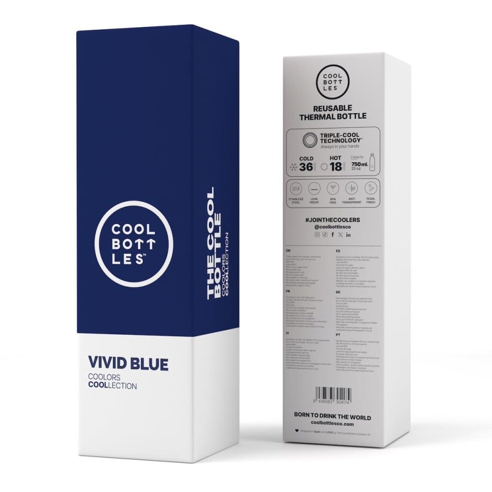 Nerezová termolahev COOL BOTTLES Vivid Blue třívrstvá 750 ml - náhled 4