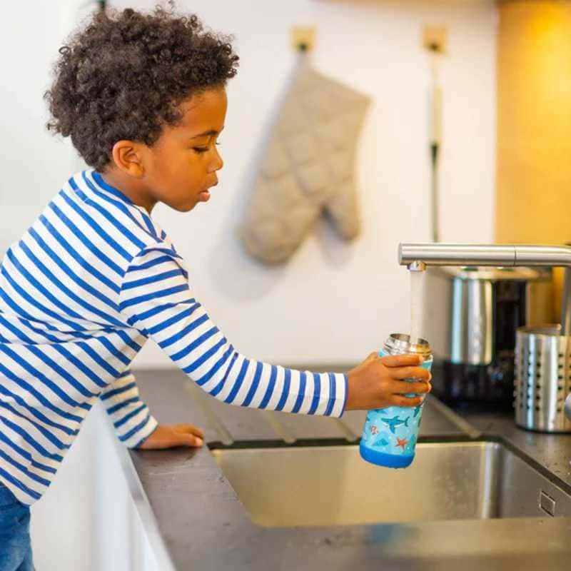 Dětská nerezová termoláhev s brčkem JARLSON CHARLI Žraloci 350 ml - náhled 4