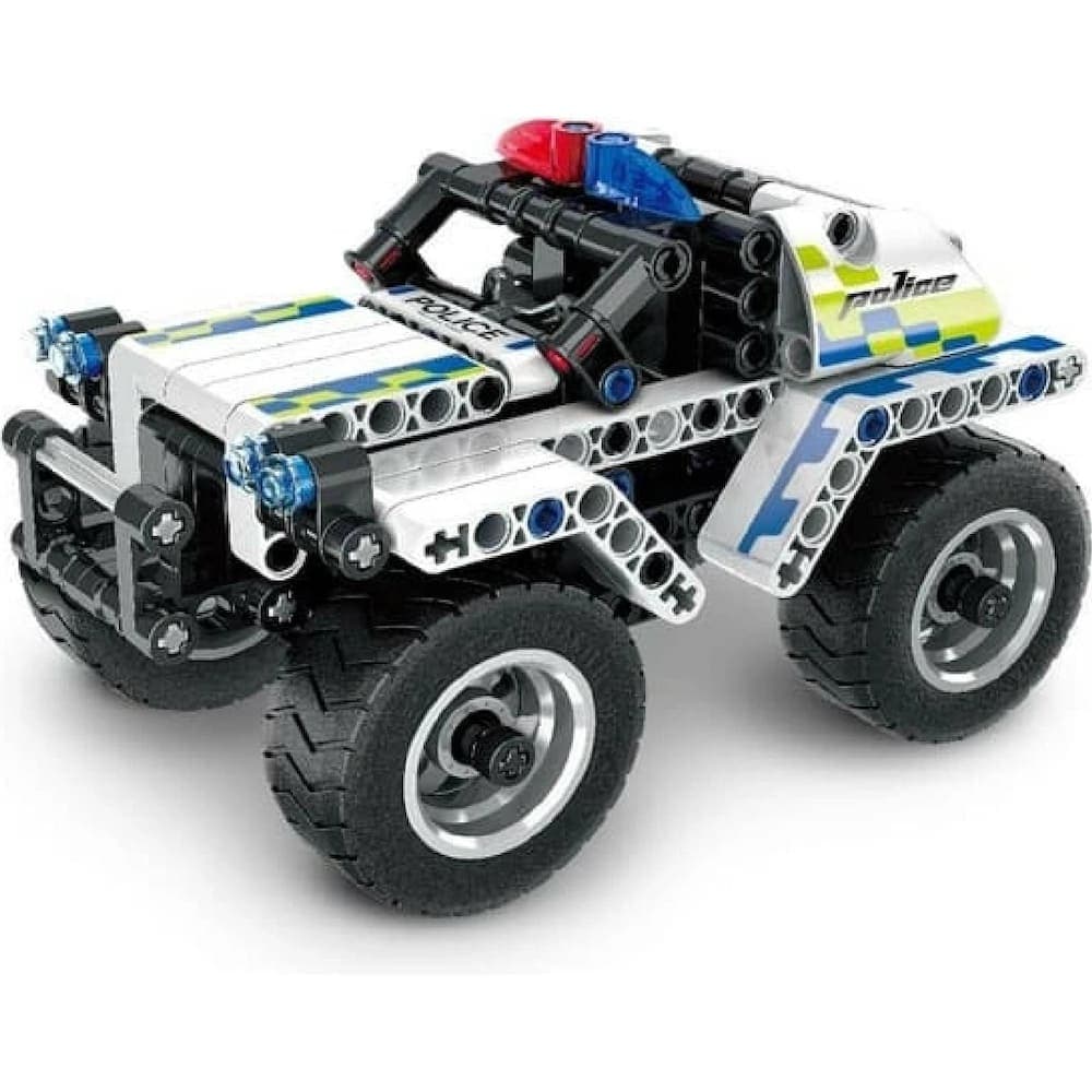 Stavebnice iM.MASTER policejní auto plast 199 dílků na zpětné natažení - náhled 2