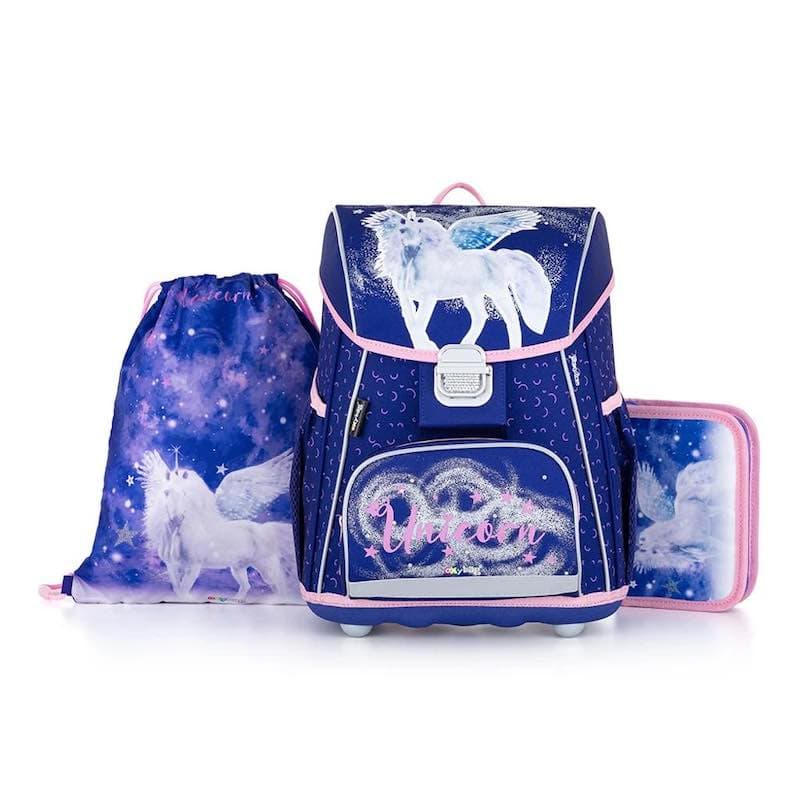 Oxybag Školní aktovka v setu pro prvňáčky PREMIUM Unicorn Pegas - 3 díly