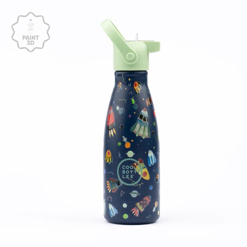 Dětská nerezová termolahev COOL BOTTLES Kids Space Rockets třívrstvá 260ml NEW - náhled 2