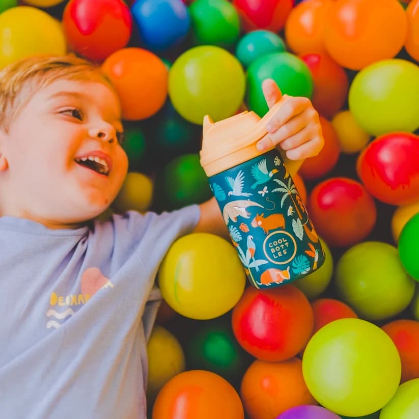 Dětská nerezová termoláhev COOL BOTTLES Kiddie Rainforest Refuge 350 ml 3D - náhled 5