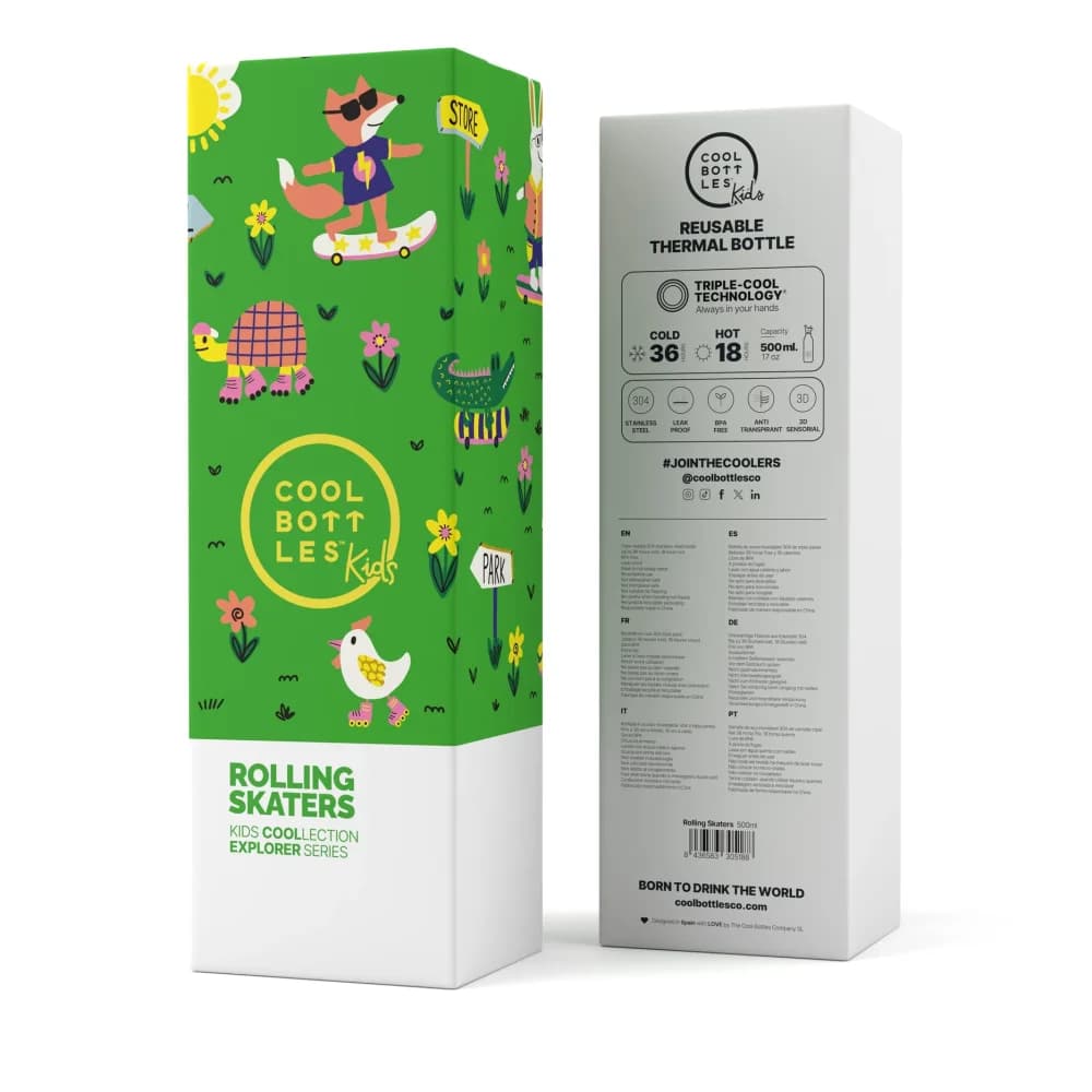Dětská nerezová termolahev COOL BOTTLES Candy Land třívrstvá 350ml 3D - náhled 4