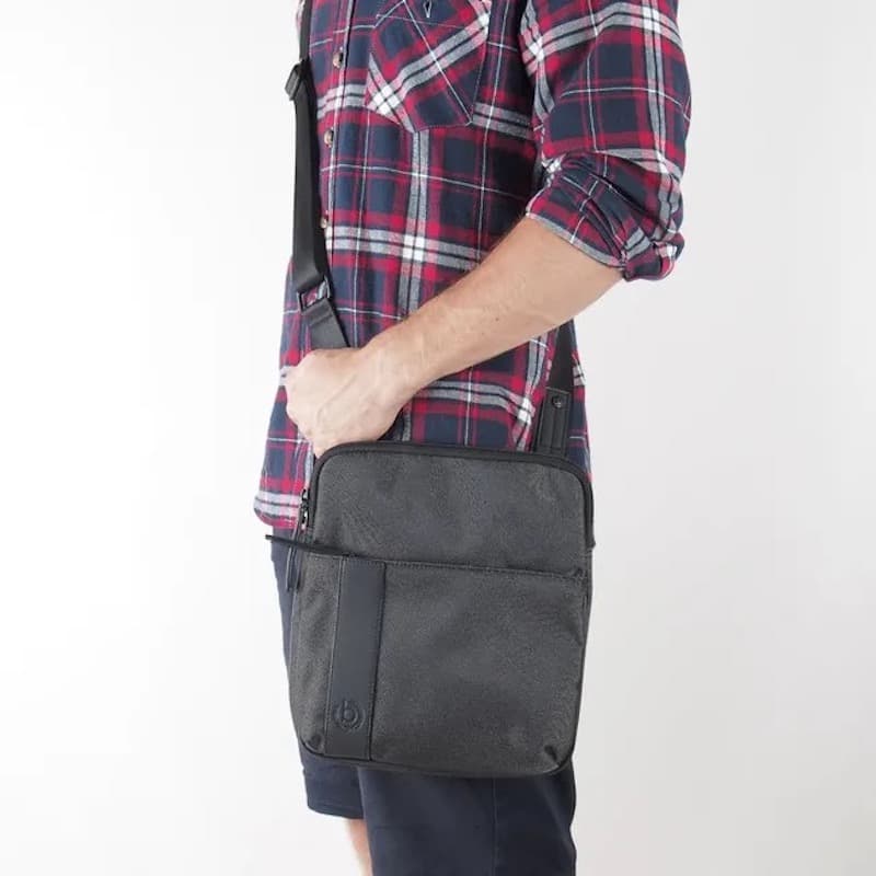 Bugatti Pánská crossbody taška Domani střední šedá - náhled 3