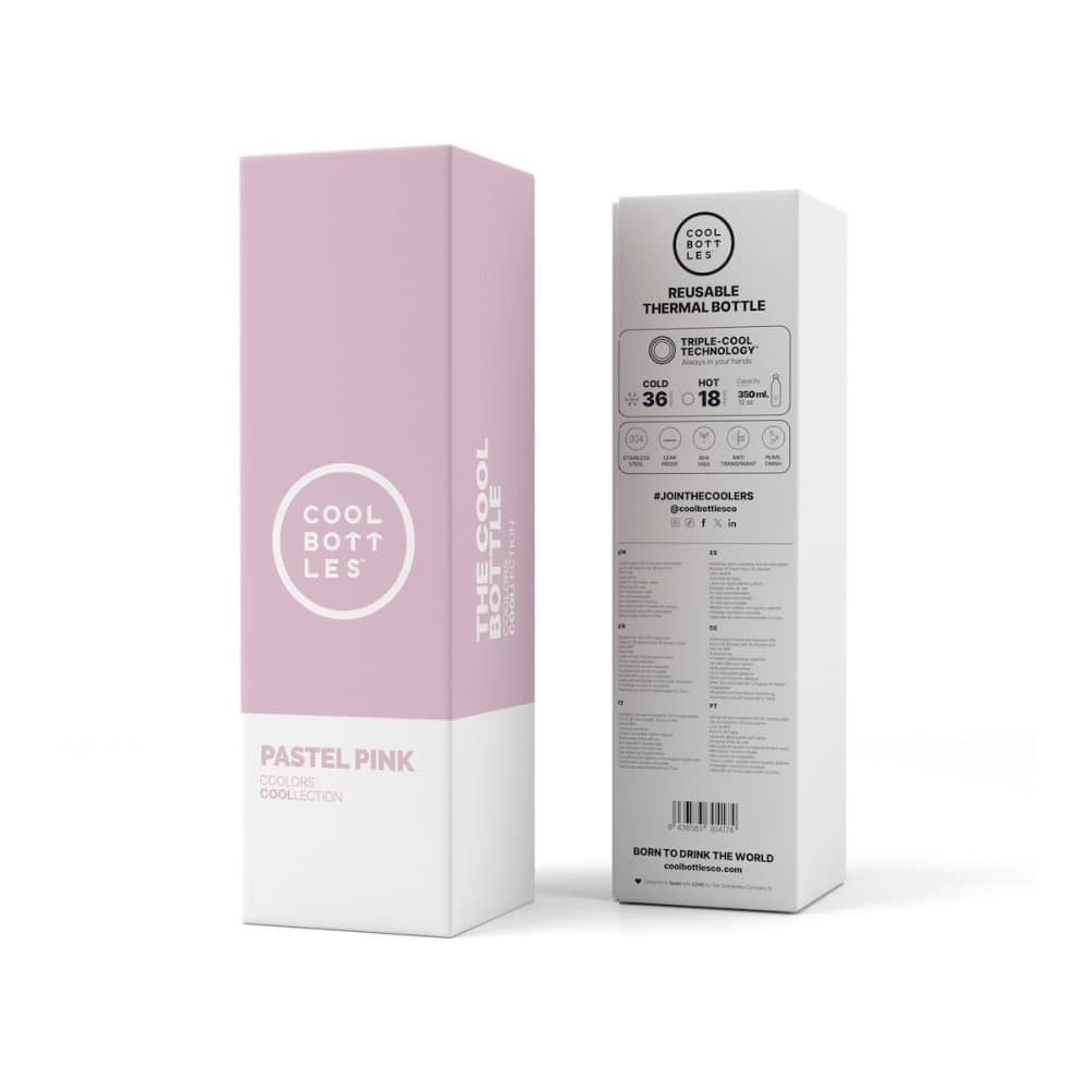 Nerezová termolahev COOL BOTTLES Pastel Pink třívrstvá 350 ml - náhled 4