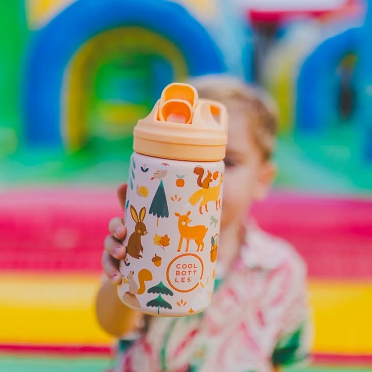 Dětská nerezová termoláhev COOL BOTTLES Kiddie Woodland Buddies 350 ml 3D - náhled 5