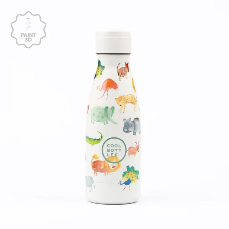 Dětská nerezová termolahev COOL BOTTLES Kids African Safari třívrstvá 260ml 3D - náhled 3