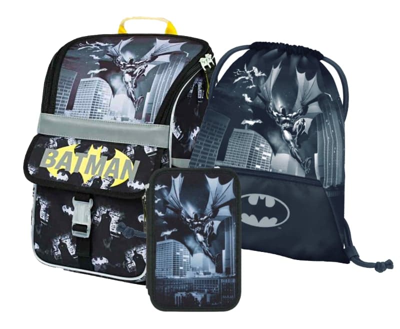 Školní aktovka v setu Baagl Batman Dark City - 3 díly