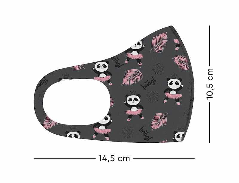 Baagl Antibakteriální rouška pro děti Panda A-30454 - náhled 2