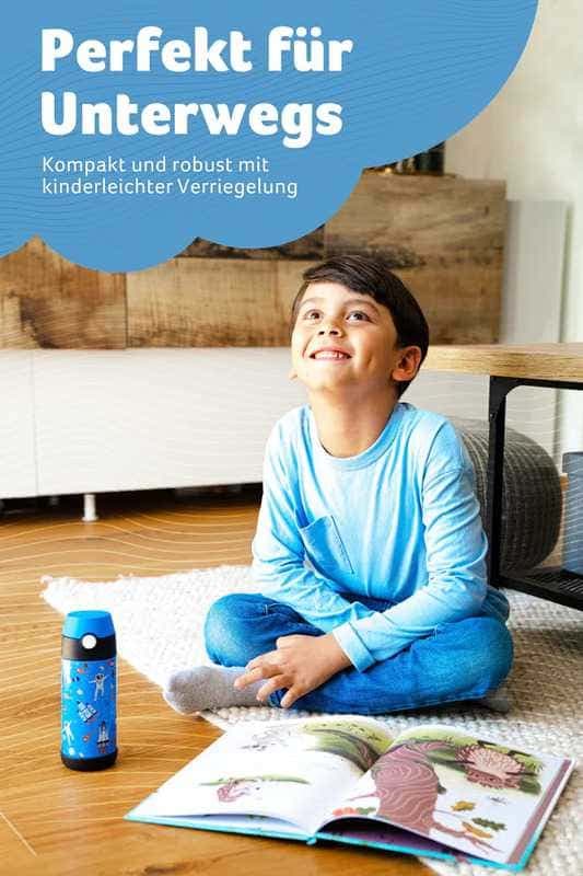 Dětská nerezová termoláhev na pití JARLSON MALI Vesmír 350 ml - náhled 5