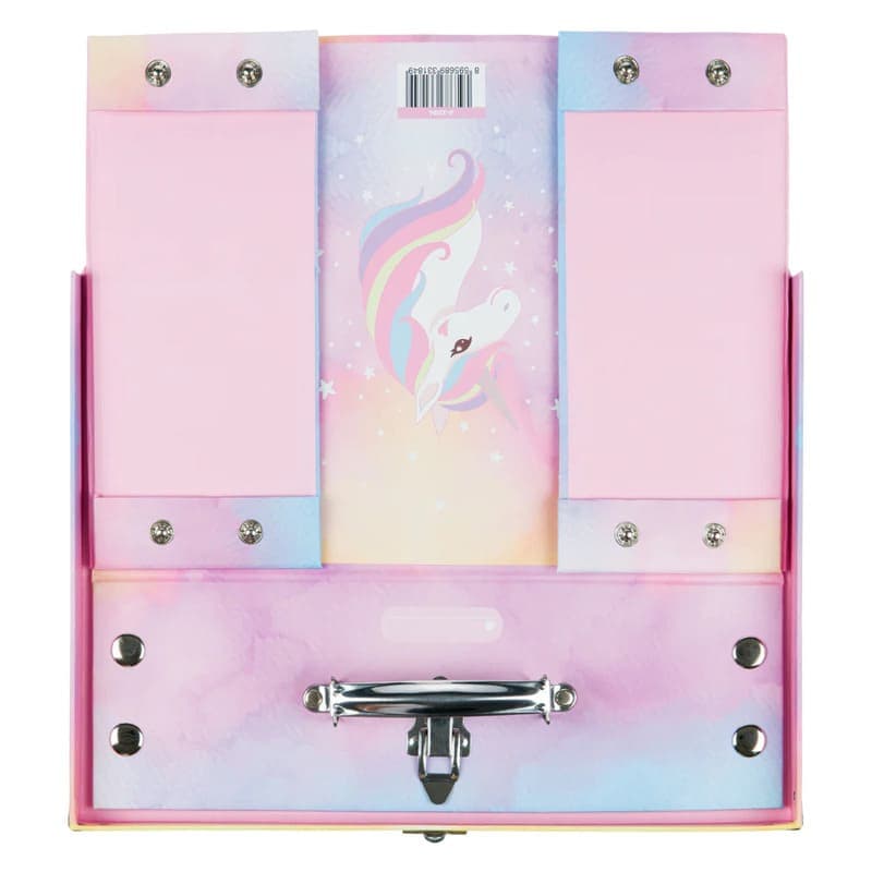 BAAGL Skládací školní kufřík Rainbow Unicorn s kováním - náhled 4