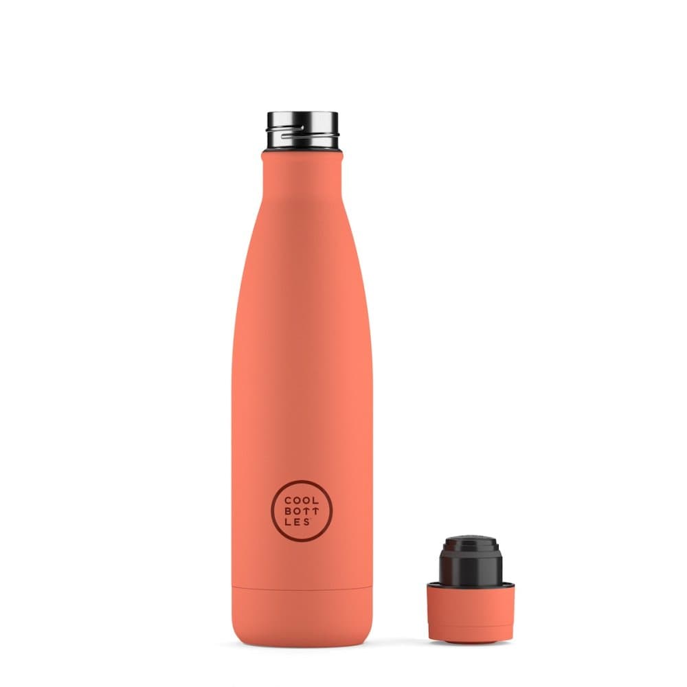 Nerezová termolahev COOL BOTTLES Pastel Coral třívrstvá 500ml - náhled 2