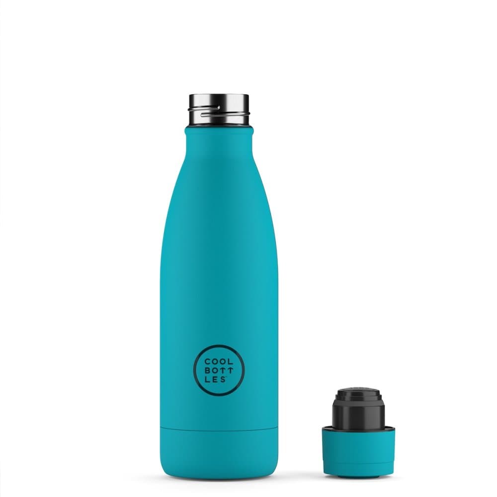 Nerezová termolahev COOL BOTTLES Vivid Turquoise třívrstvá 350 ml - náhled 2
