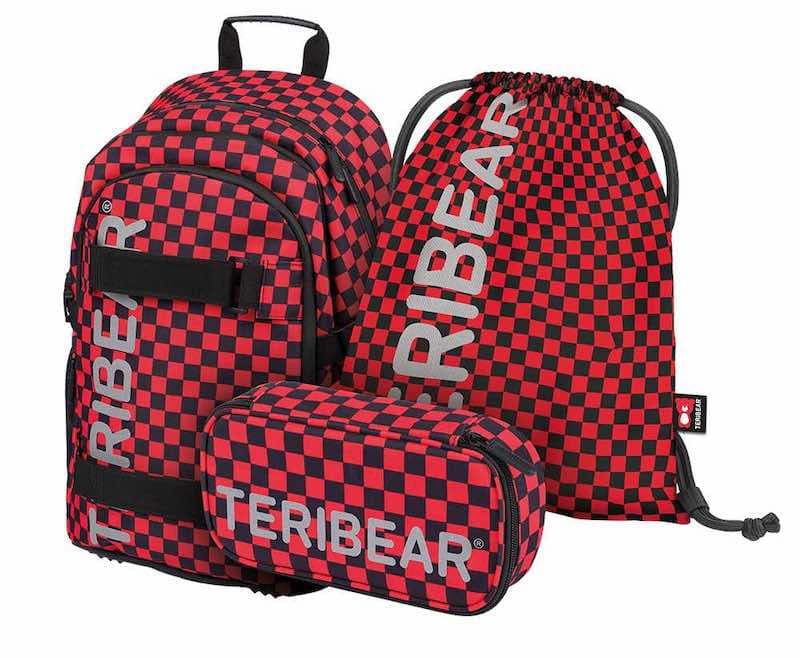 Školní batoh v setu Baagl skate TERIBEAR - 3 díly