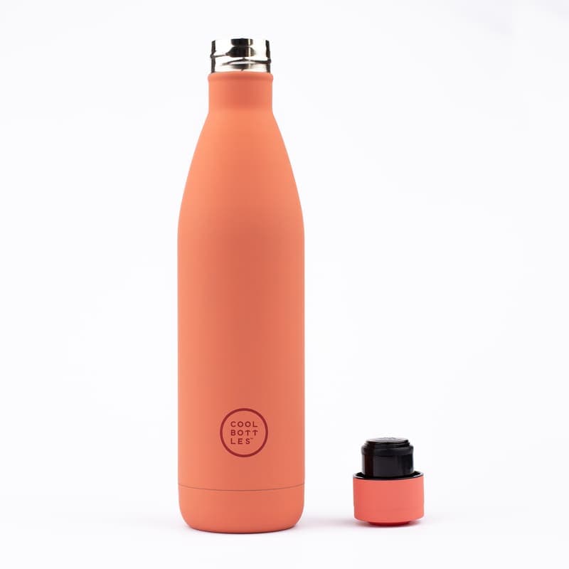 Nerezová termolahev COOL BOTTLES Pastel Coral třívrstvá 750ml NEW - náhled 2