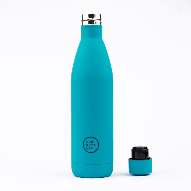 Nerezová termolahev COOL BOTTLES Vivid Turquoise třívrstvá 750ml NEW - náhled 2