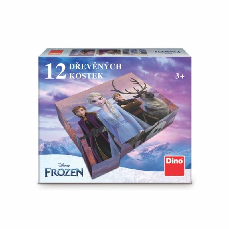 Dřevěné licenční kostky Frozen II - 12 kostek - náhled 2