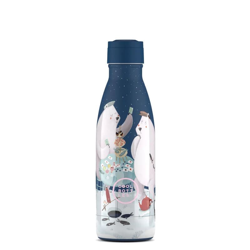 Dětská nerezová termolahev COOL BOTTLES Kids Polar Bears třívrstvá 350ml NEW - náhled 3