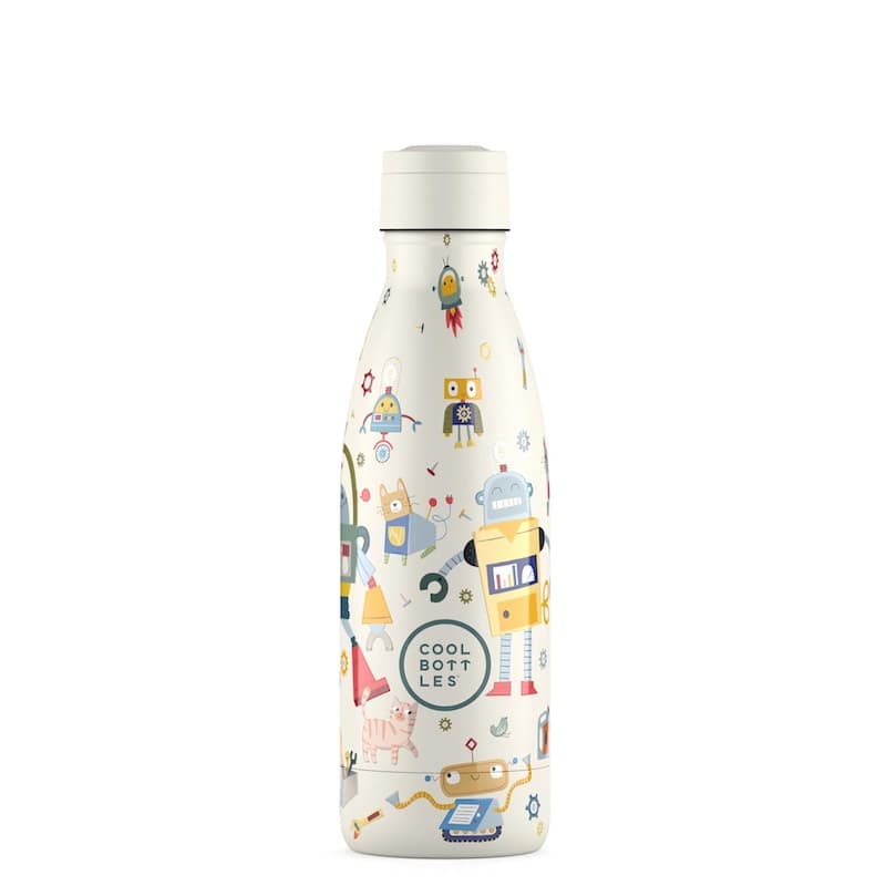 Dětská nerezová termolahev COOL BOTTLES Kids Messy Robots třívrstvá 350ml NEW - náhled 3