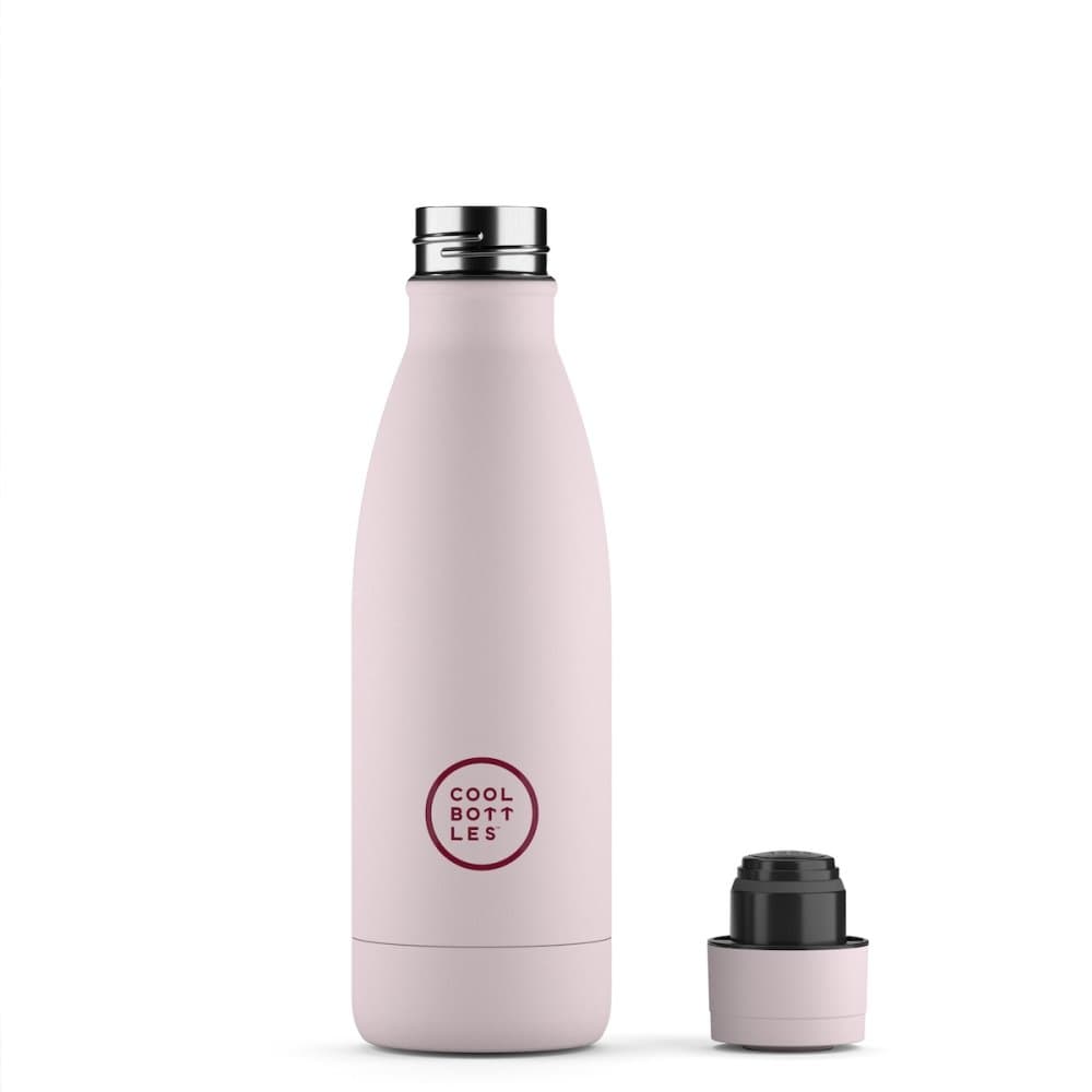 Nerezová termolahev COOL BOTTLES Pastel Pink třívrstvá 350 ml - náhled 2