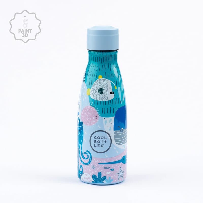 Dětská nerezová termolahev COOL BOTTLES Kids Sea World třívrstvá 260ml NEW - náhled 3