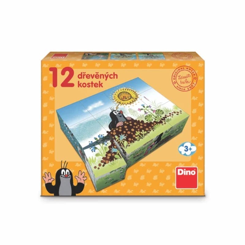 Dřevěné licenční kostky Krtkův rok - 12 kostek - náhled 2