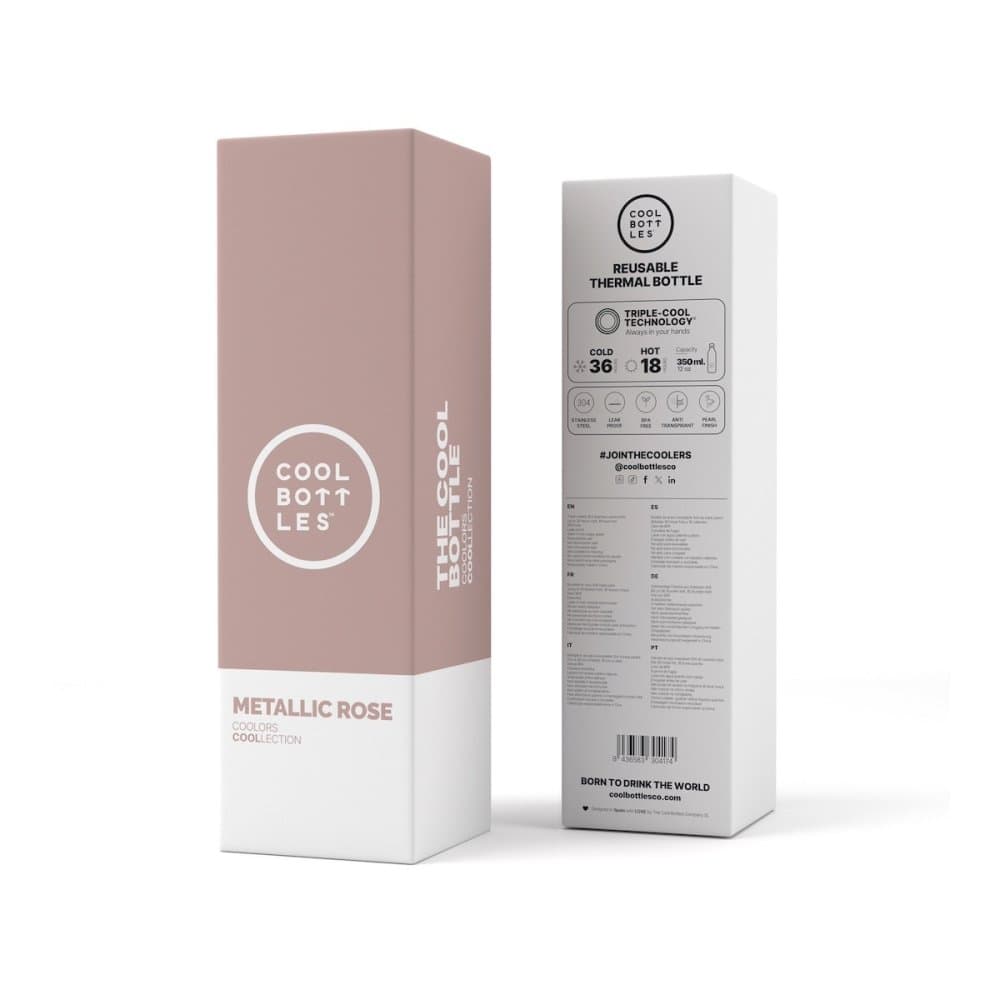 Nerezová termolahev COOL BOTTLES Metallic Rose třívrstvá 350 ml - náhled 4