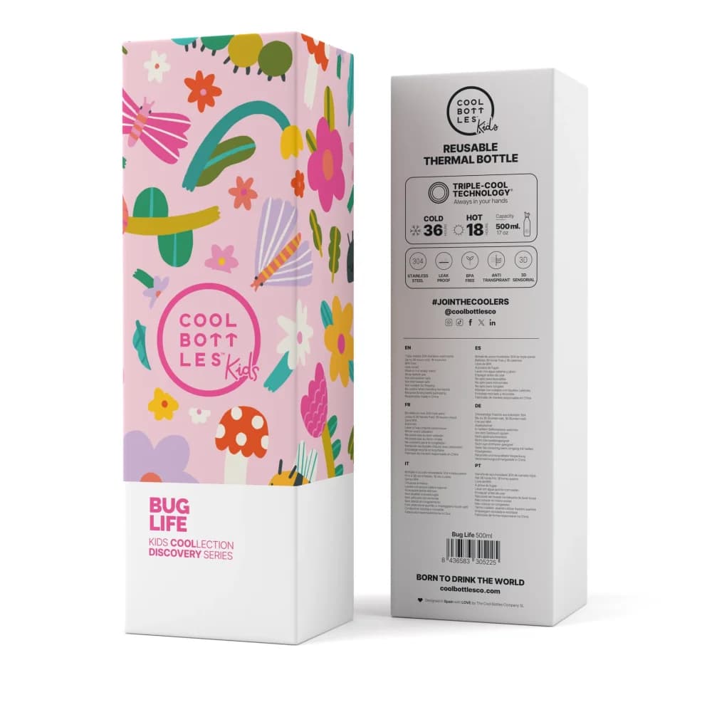 Dětská nerezová termolahev COOL BOTTLES Candy Land třívrstvá 350ml 3D - náhled 4