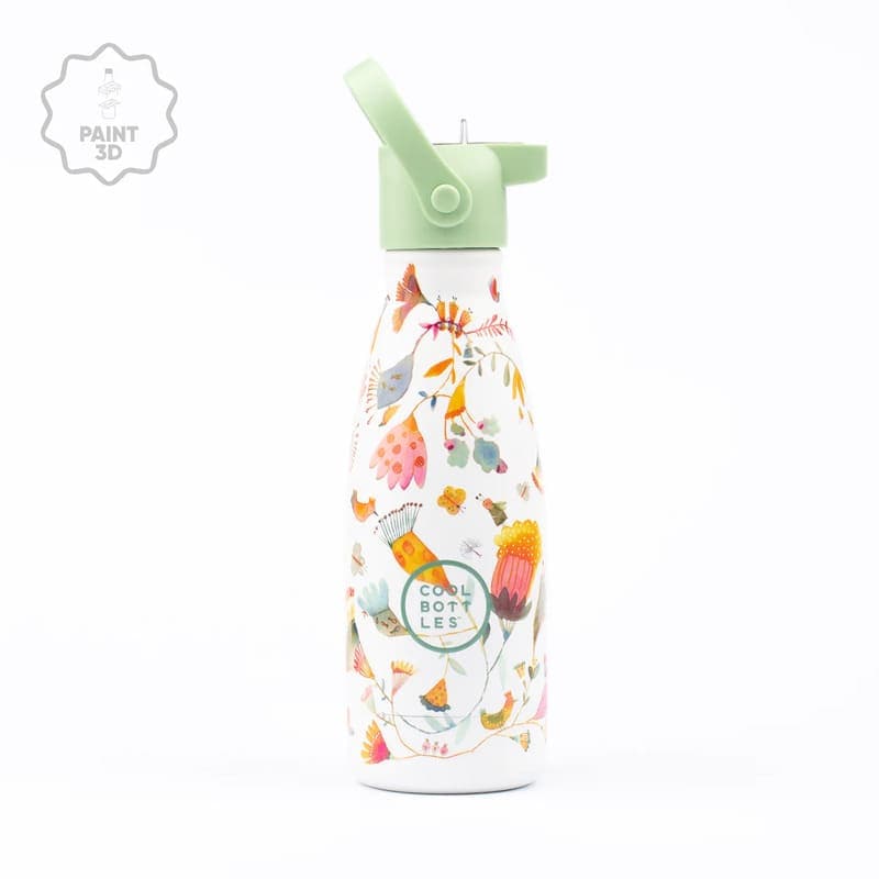 Dětská nerezová termolahev COOL BOTTLES Kids Spring Flowers třívrstvá 260ml NEW - náhled 3