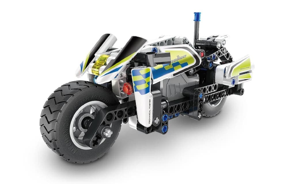 Stavebnice iM.MASTER policejní motorka na zpětné natažení plast 193 dílků - náhled 2